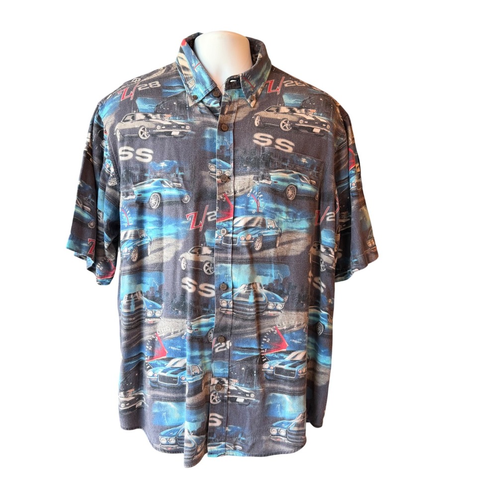 Clearwater Outfitters Camaro SS Z28 Shirt Mens Size XL Chevy Muscle Car AOP